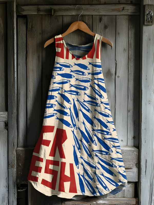 Fresh Catch Art Tank Dress