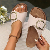 Beverly | Comfortable Slip-On Sandals with Buckle Accent