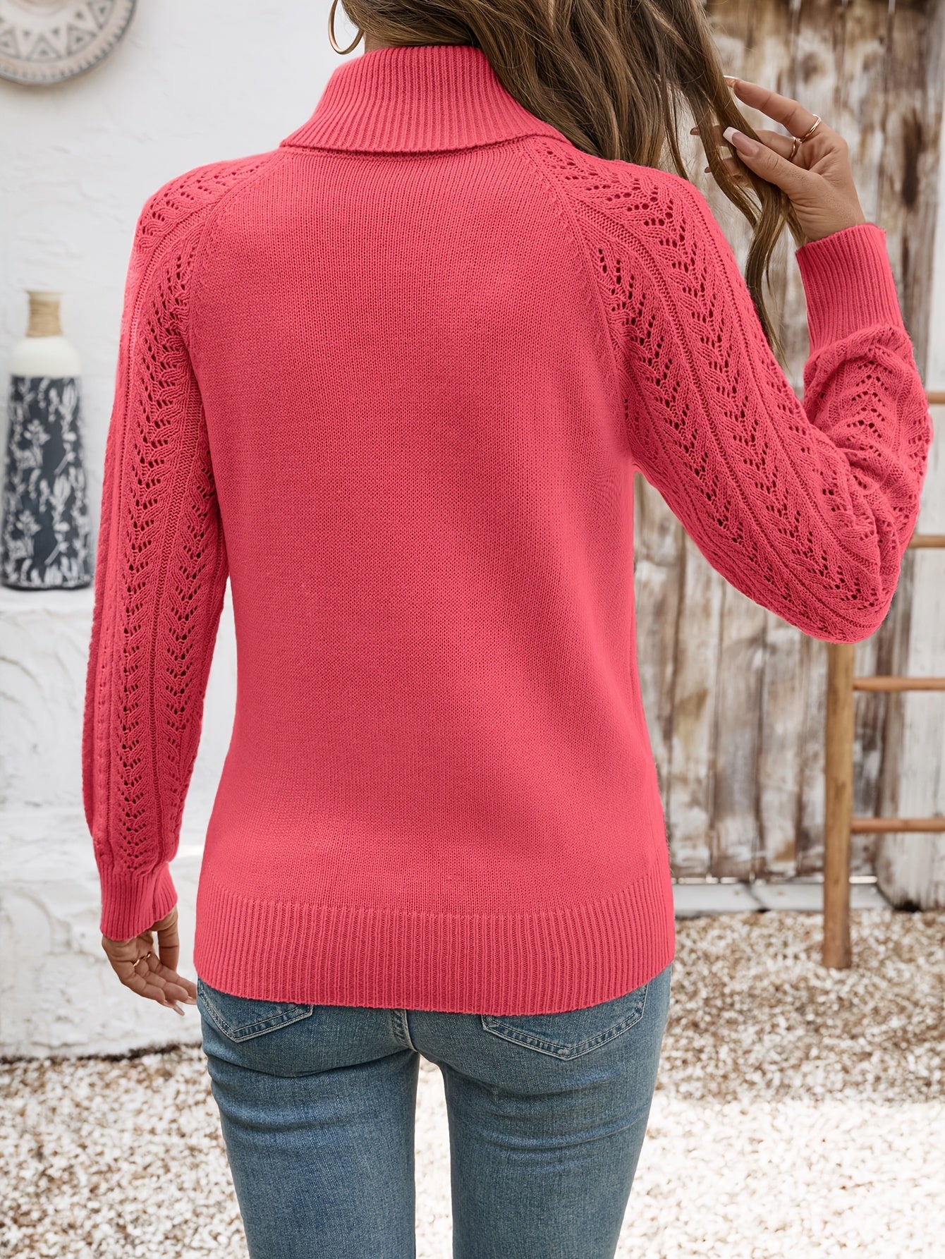 Aurelie | Soft Lace Sleeve Knit