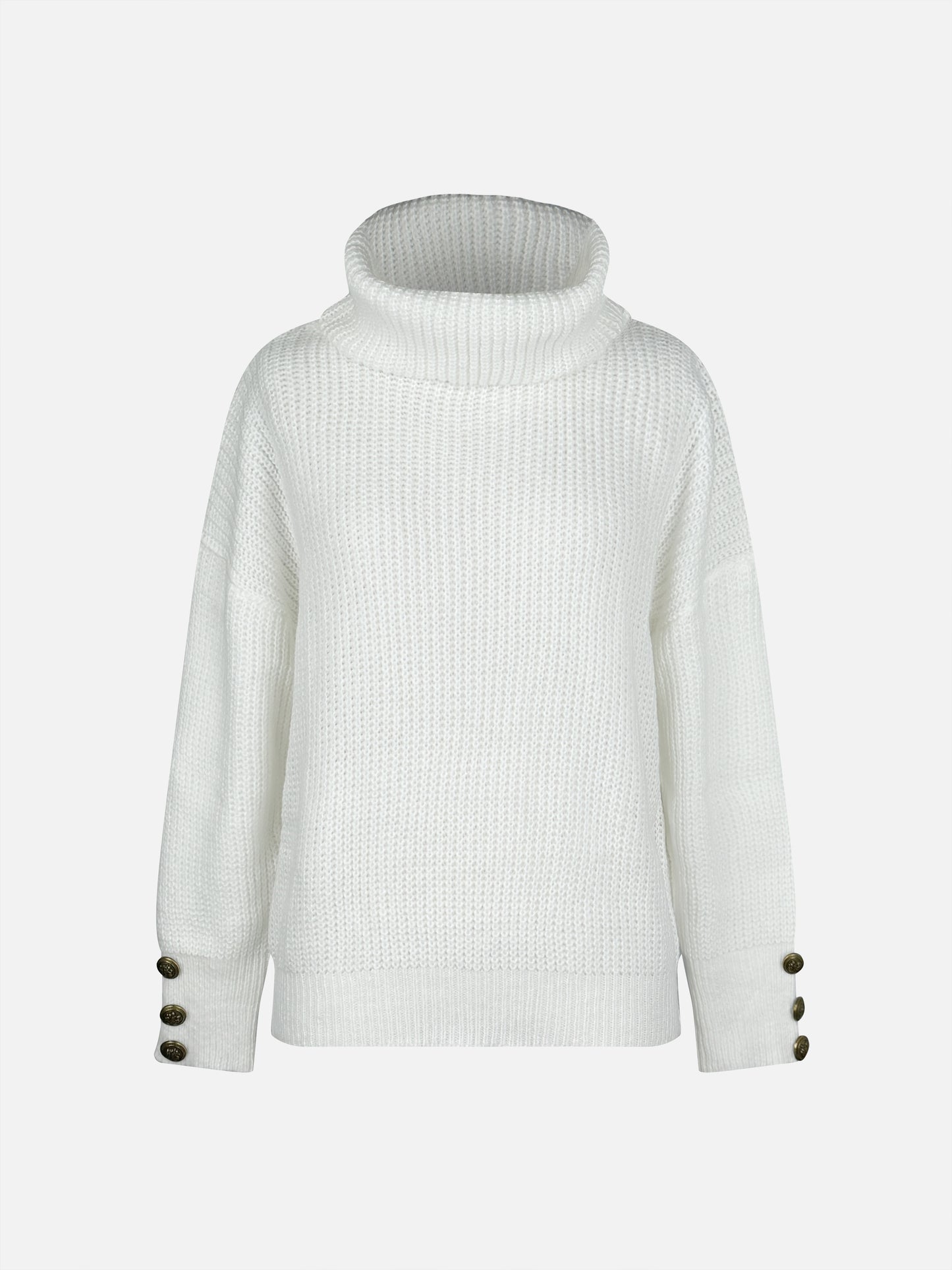 Blanche | Soft Button Cowl Knit