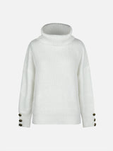 Blanche | Soft Button Cowl Knit