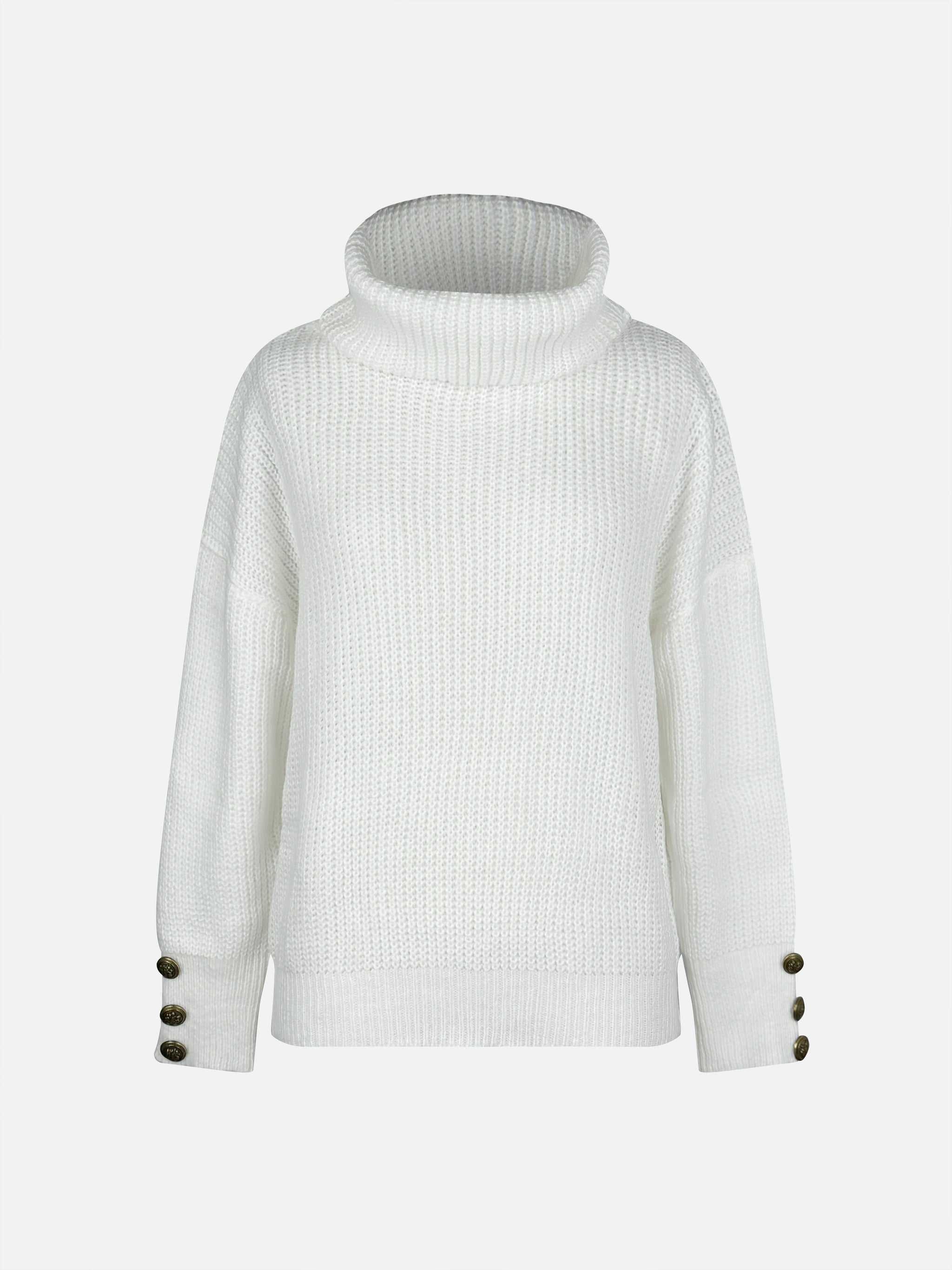 Blanche | Soft Button Cowl Knit
