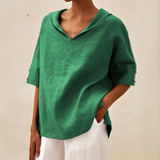 Valerie™  Women's V-Neck Casual Linen Shirt