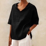 Valerie™  Women's V-Neck Casual Linen Shirt
