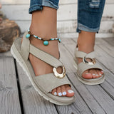 Marlenia | Flat Sandals With Metal Buckle