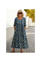 Eliza | Relaxed Midi Dress - Effortless Elegance, Everyday Comfort