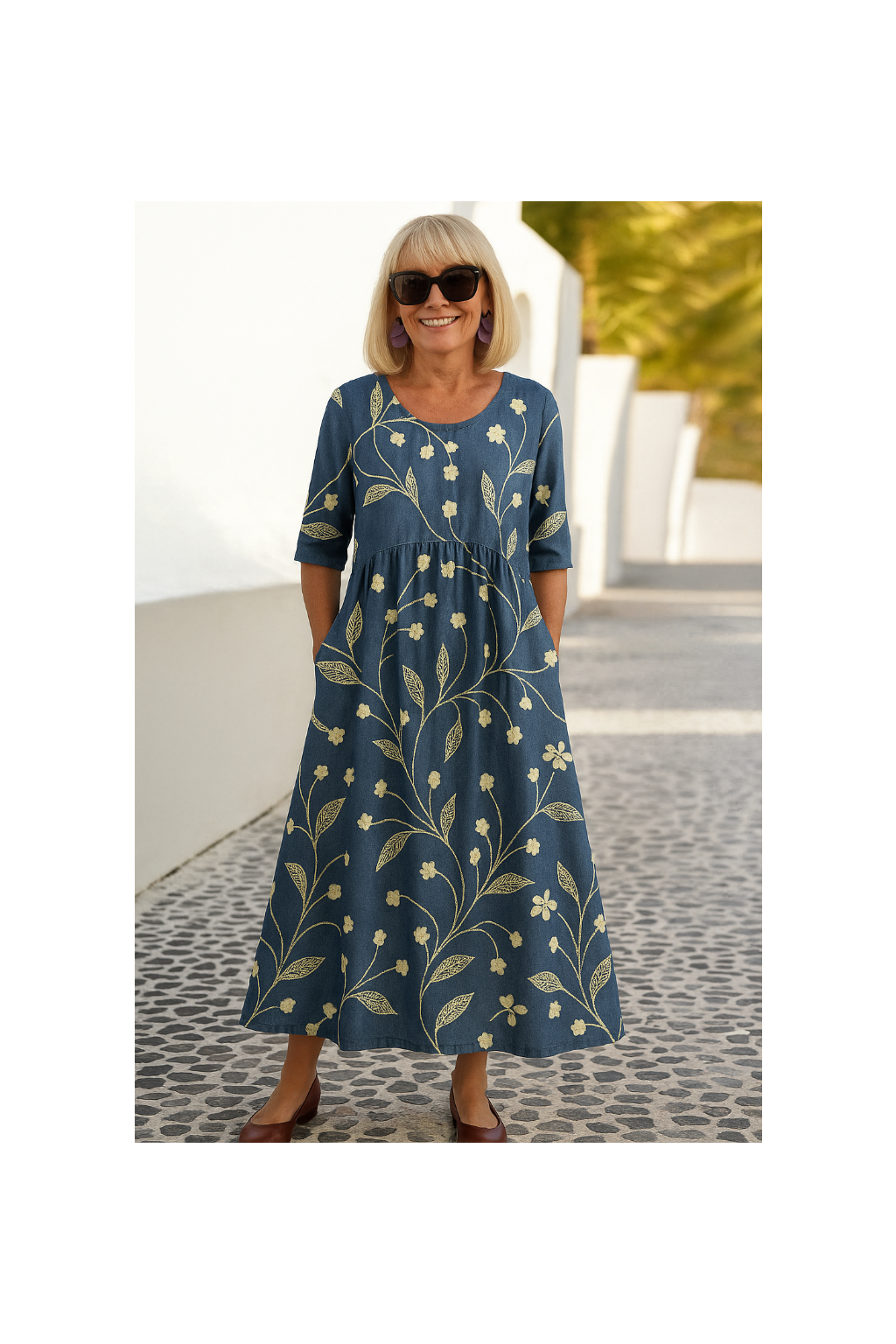 Eliza | Relaxed Midi Dress - Effortless Elegance, Everyday Comfort