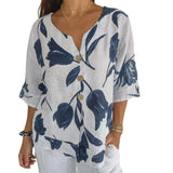 Talia™  Floral Button Top