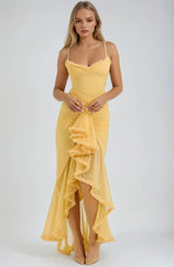 Chloe™ | Yellow Mesh Dress
