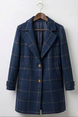 Judith™ | Long Tweed Plaid Coat