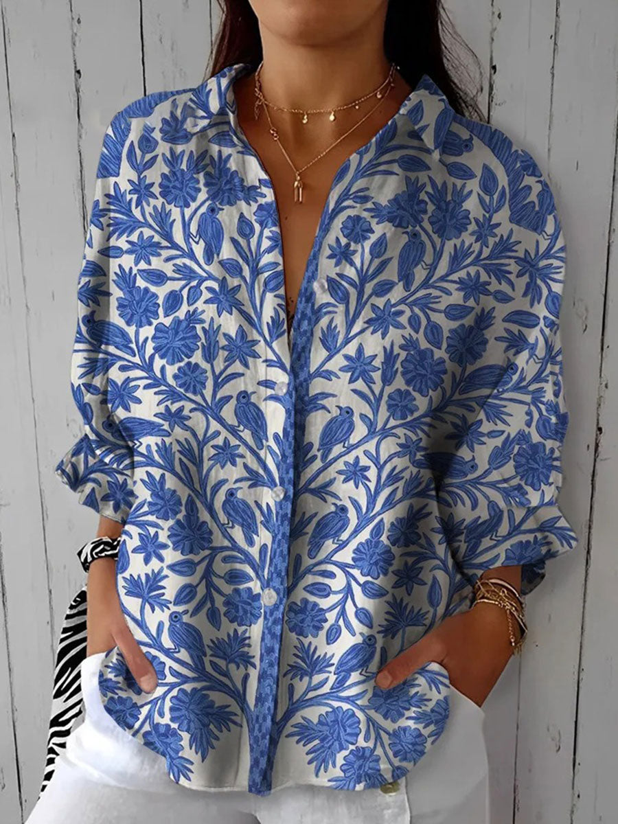 Analeia™ Blue Garden Blouse