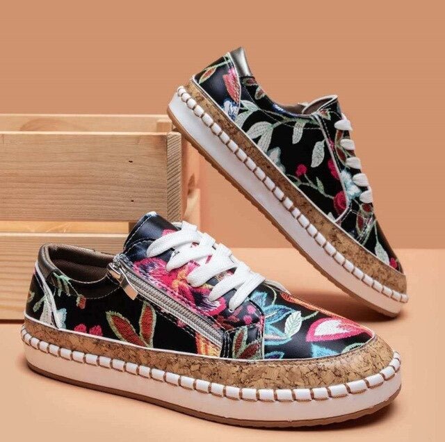 Oluchi™  Floral Zipper Sneakers
