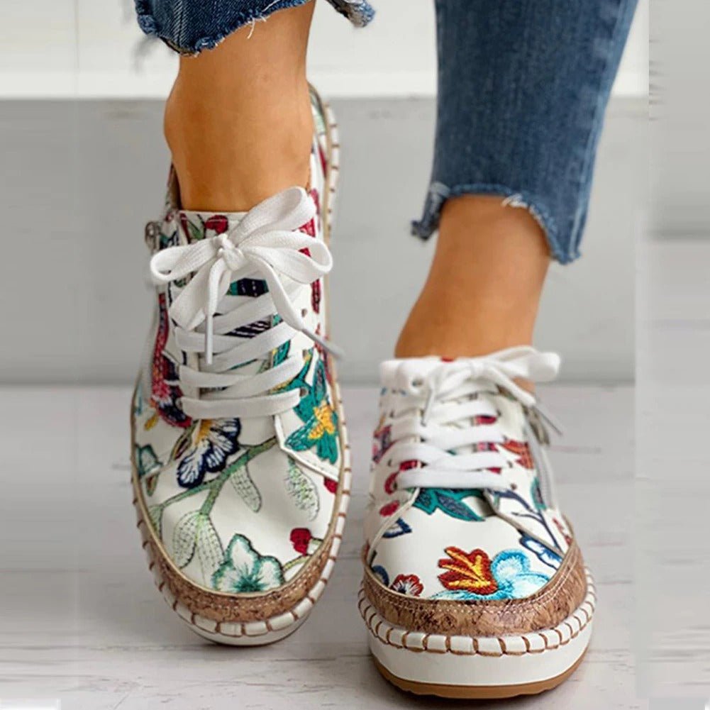 Oluchi™  Floral Zipper Sneakers