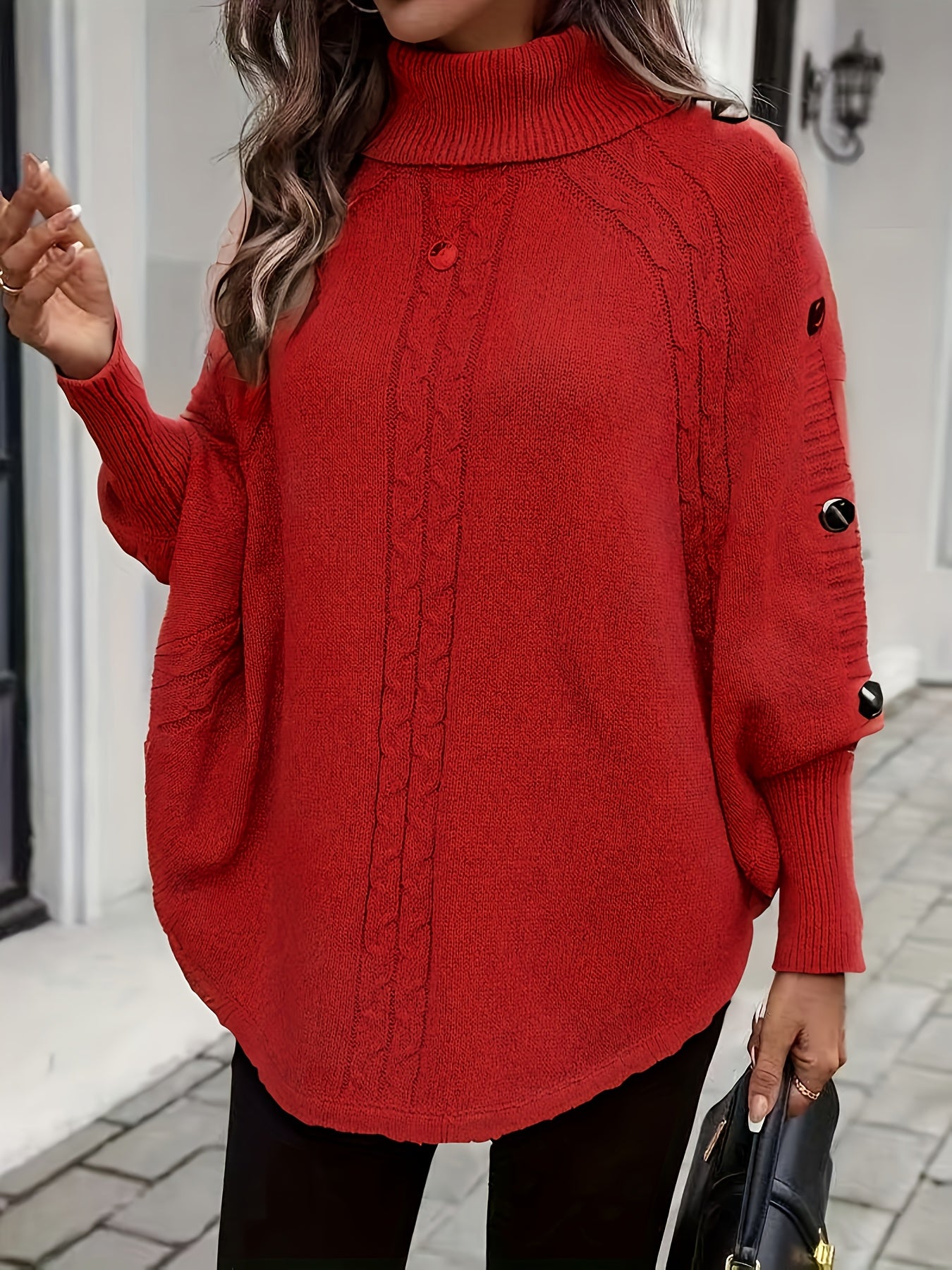 Margaux | Soft Cable Cape Knit