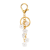 Daisy Flower Initial Letter - Bag Charm (White)