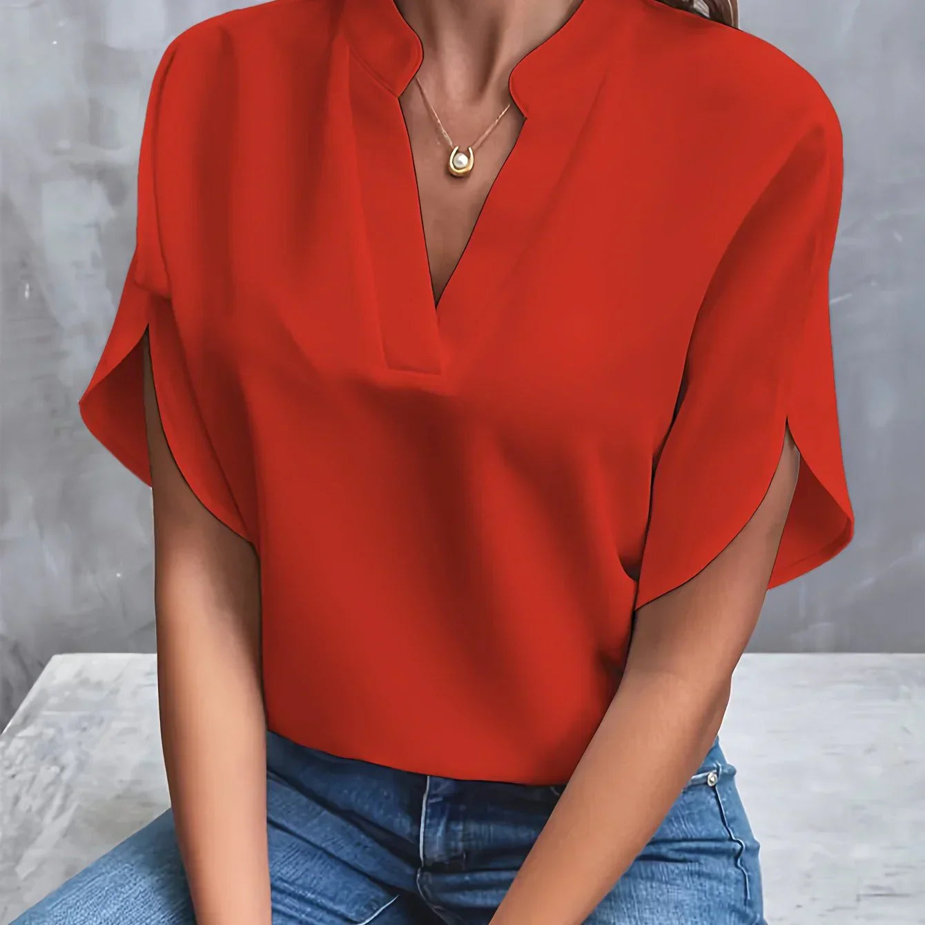 Layla™  Classic V-Neck Blouse