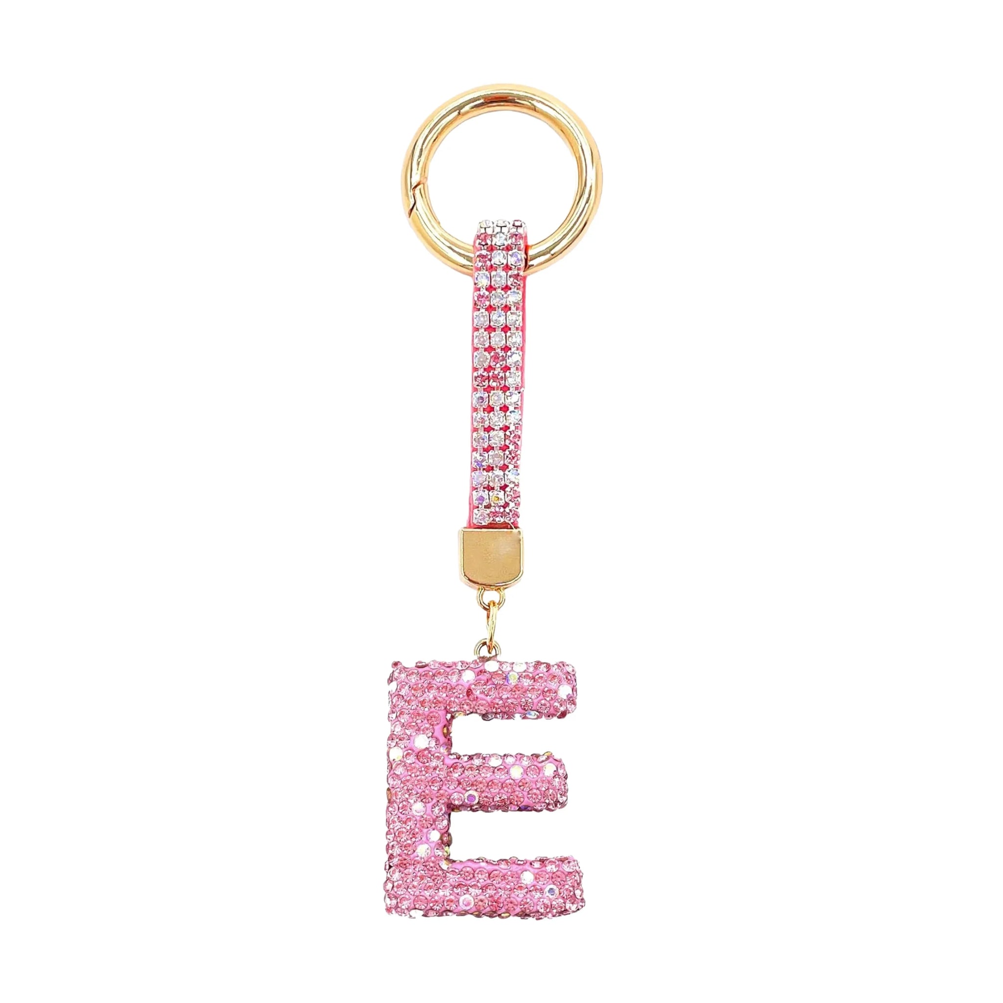 Sparkle Initial – Bag Charm (Pink)