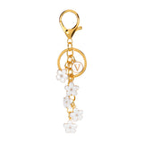 Daisy Flower Initial Letter - Bag Charm (White)
