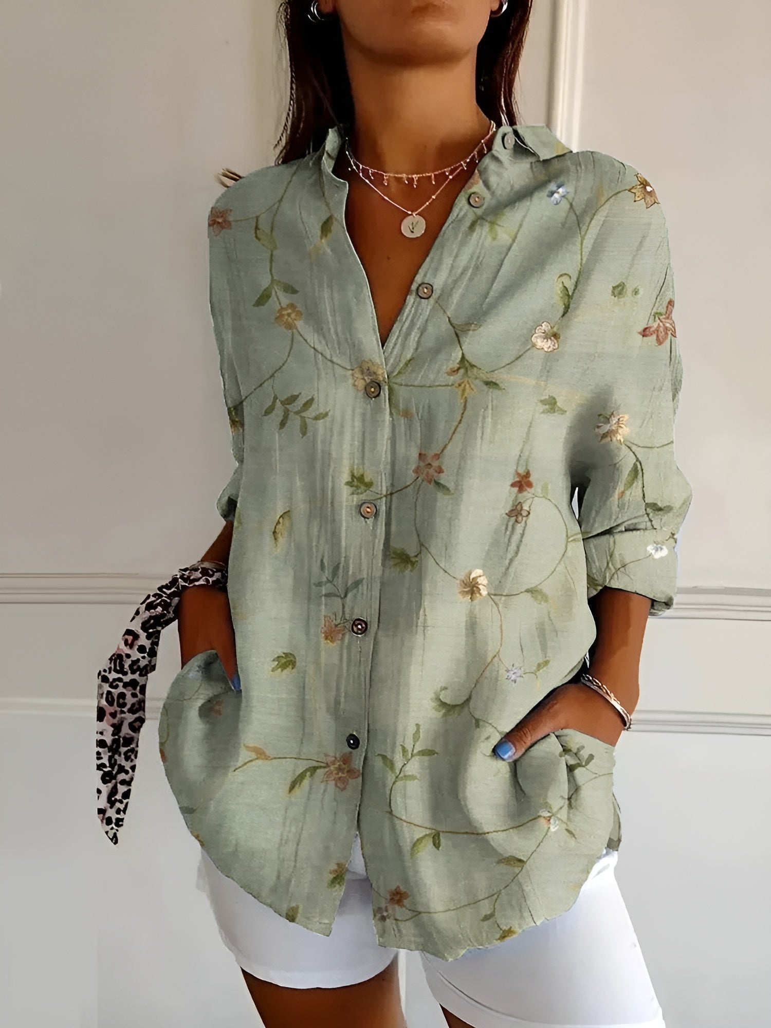 Roseanne™ Floral Breeze Button-Up Shirt
