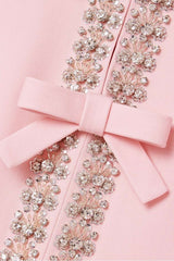 Aria™ | Bow with Crystal Embellished Midi Dress